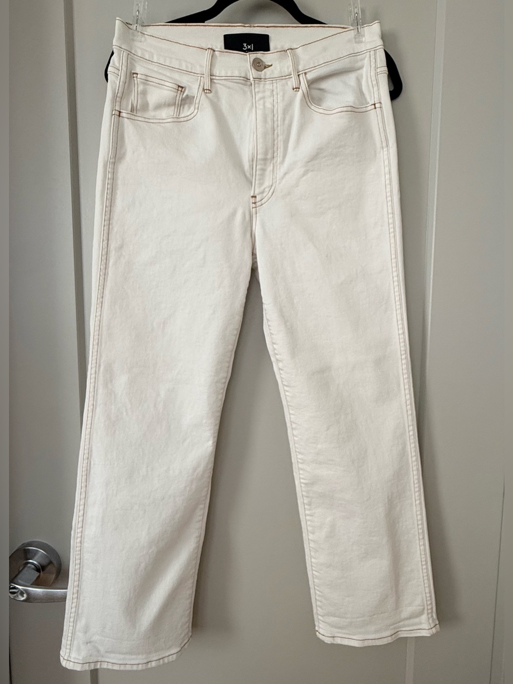 3x1 NYC - Joni Ankle Wide Leg Jeans - Winter White